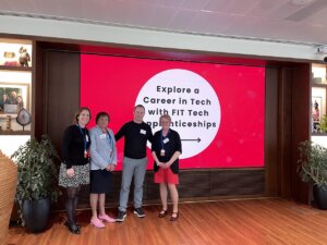Showtime! Moments before we kicked off the FIT Choose Tech Ambassador Awards 2025 in the beautiful Salesforce Towers building Dublin - March 2025