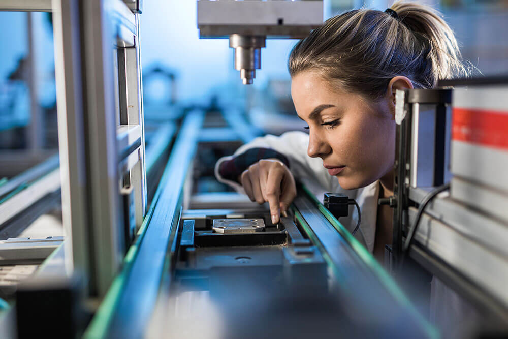 female manufacturing technician