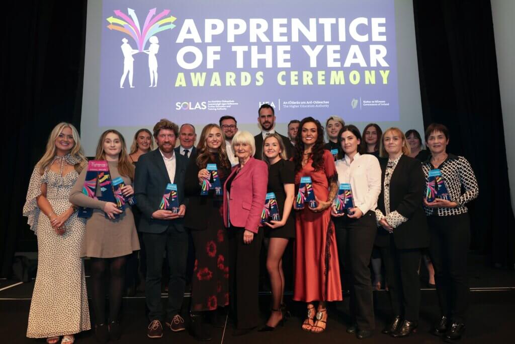 group of people at award ceremony